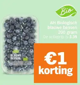 Albert Heijn AH Biologisch blauwe bessen aanbieding