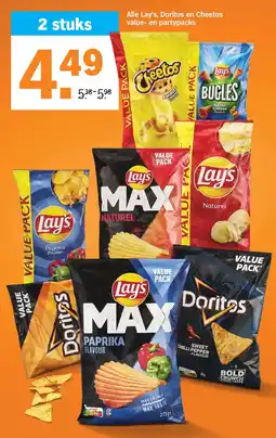 Albert Heijn Alle Lay's, Doritos en Cheetos value en partypacks aanbieding