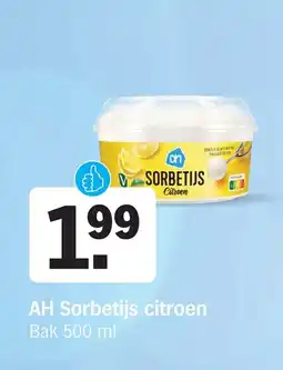 Albert Heijn AH Sorbetijs citroen aanbieding