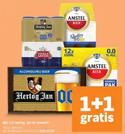 Albert Heijn Alle 0.0 Hertog Jan en Amstel aanbieding