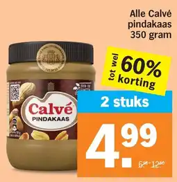 Albert Heijn Alle Calvé pindakaas aanbieding