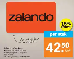 Albert Heijn Zalando cadeaukaart aanbieding
