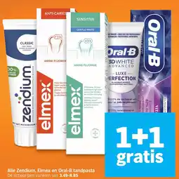 Albert Heijn Alle Zendium, Elmex en Oral-B tandpasta aanbieding