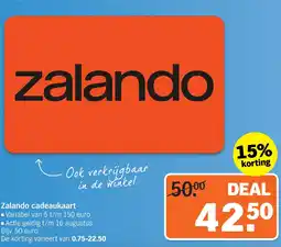 Albert Heijn Zalando cadeaukaart aanbieding