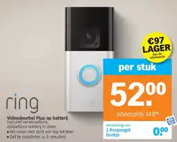 Albert Heijn Ring Videodeurbel Plus op batterij aanbieding
