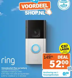 Albert Heijn Ring Videodeurbel Plus op batterij aanbieding