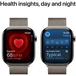 Bol.com Apple Watch Series 10 - Wifi + 4G - 46mm - Natural Titanium Case met Natural Milanese band - M/L aanbieding