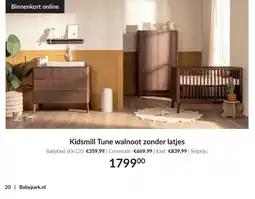 Babypark Kidsmill tune walnoot zonder latjes aanbieding