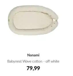 Babypark Nanami Babynest Wave cotton - off white aanbieding