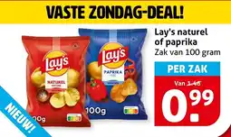 Hoogvliet Lay's naturel of paprika aanbieding