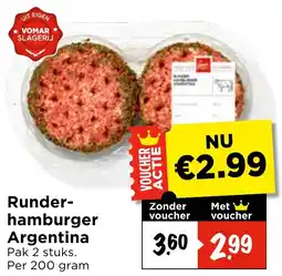 Vomar Voordeelmarkt Runder-hamburger Argentina aanbieding