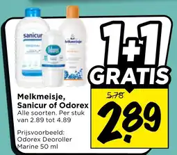 Vomar Voordeelmarkt Alle Melkmeisje, Sanicur of Odorex aanbieding