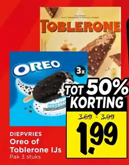 Vomar Voordeelmarkt Oreo of Toblerone IJs aanbieding