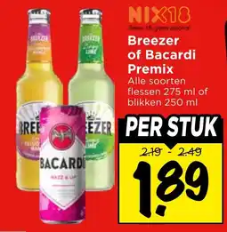 Vomar Voordeelmarkt Alle Breezer of Bacardi Premix aanbieding