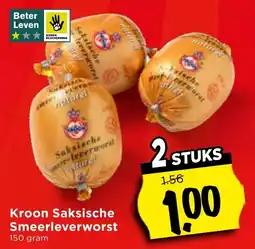Vomar Voordeelmarkt Kroon Saksische Smeerleverworst aanbieding