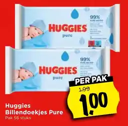 Vomar Voordeelmarkt Huggies Billendoekjes Pure aanbieding