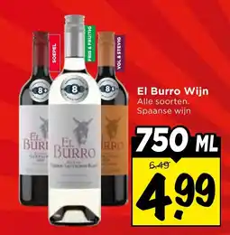 Vomar Voordeelmarkt Alle El Burro Wijn aanbieding