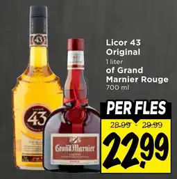 Vomar Voordeelmarkt Licor 43 Original of Grand Marnier Rouge aanbieding