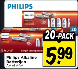 Vomar Voordeelmarkt Philips Alkaline Batterijen aanbieding