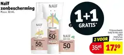 Kruidvat Naïf zonbescherming aanbieding