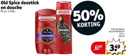 Kruidvat Old Spice deostick en douche aanbieding