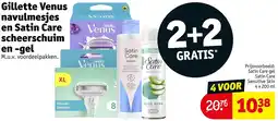 Kruidvat Gillette Venus navulmesjes en Satin Care scheerschuim en gel aanbieding