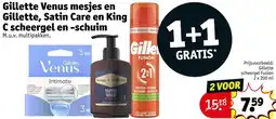 Kruidvat Gillette Venus mesjes en Gillette, Satin Care en King C scheergel en schuim aanbieding