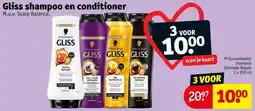 Kruidvat Gliss shampoo en conditioner aanbieding