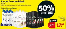Kruidvat Axe en Dove multipak aanbieding