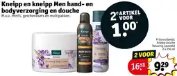 Kruidvat Kneipp en kneipp Men hand en bodyverzorging en douche aanbieding
