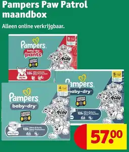Kruidvat Pampers Paw Patrol maandbox aanbieding