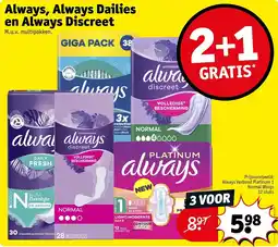 Kruidvat Always, Always Dailies en Always Discreet aanbieding