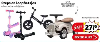 Kruidvat Steps en loopfietsjes aanbieding