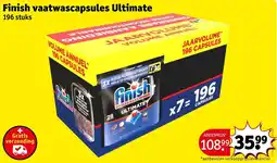 Kruidvat Finish vaatwascapsules Ultimate aanbieding