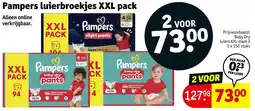 Kruidvat Pampers luierbroekjes XXL pack aanbieding