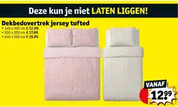 Kruidvat Dekbedovertrek jersey tufted aanbieding