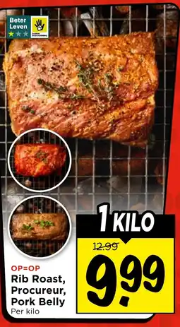 Vomar Voordeelmarkt Rib Roast, Procureur, Pork Belly aanbieding