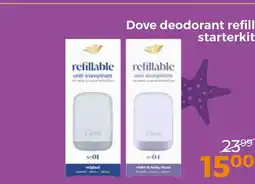 Trekpleister Dove deodorant refill starterkit aanbieding