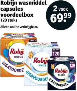 Kruidvat Robijn wasmiddel capsules voordeelbox aanbieding