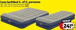 Kruidvat Luxe luchtbed 1- of 2- persoons aanbieding