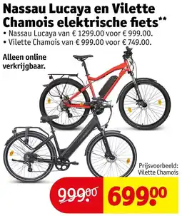 Kruidvat Nassau Lucaya en Vilette Chamois elektrische fiets aanbieding