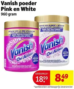Kruidvat Vanish poeder Pink en White aanbieding
