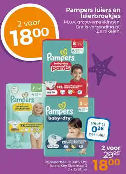 Trekpleister Pampers luiers en luierbroekjes aanbieding