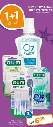 Trekpleister Gum en 07 active mondverzorging aanbieding