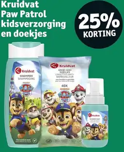 Kruidvat Kruidvat Paw Patrol kidsverzorging en doekjes aanbieding