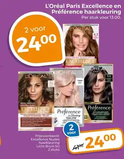 Trekpleister L'oréal paris excellence en préférence haarkleuring aanbieding