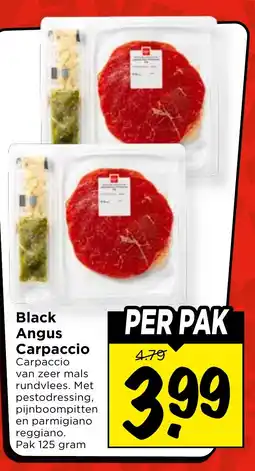 Vomar Voordeelmarkt Black Angus Carpaccio aanbieding