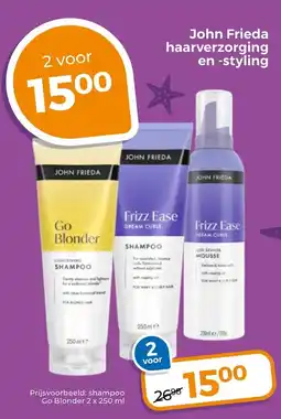Trekpleister John frieda haarverzorging en styling aanbieding
