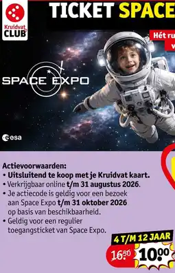 Kruidvat Ticket space expo aanbieding