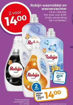 Trekpleister Robijn wasmiddel en wasverzachter aanbieding
